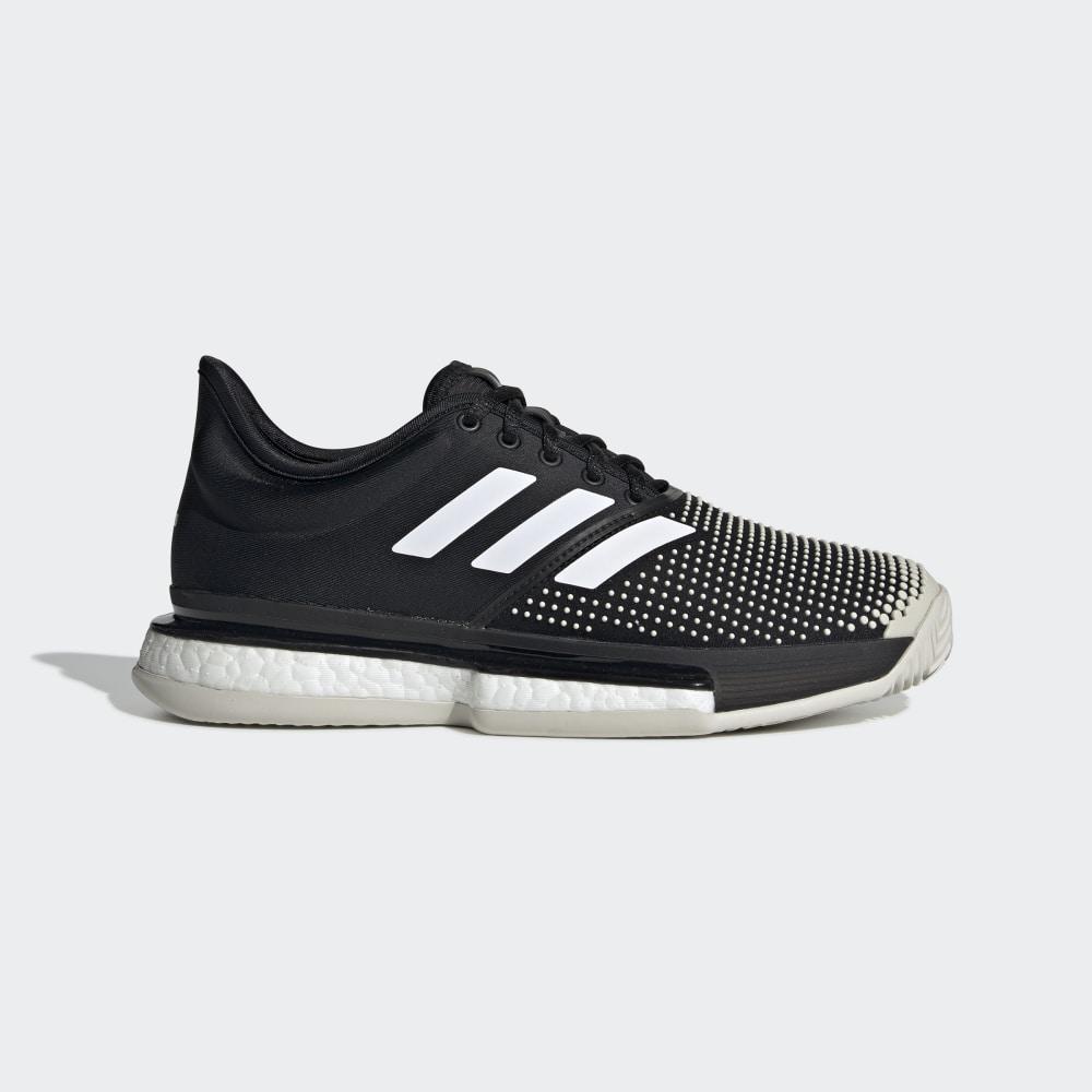 Adidas Women's SoleCourt Clay Tennis Shoes Black/White Ireland G26305